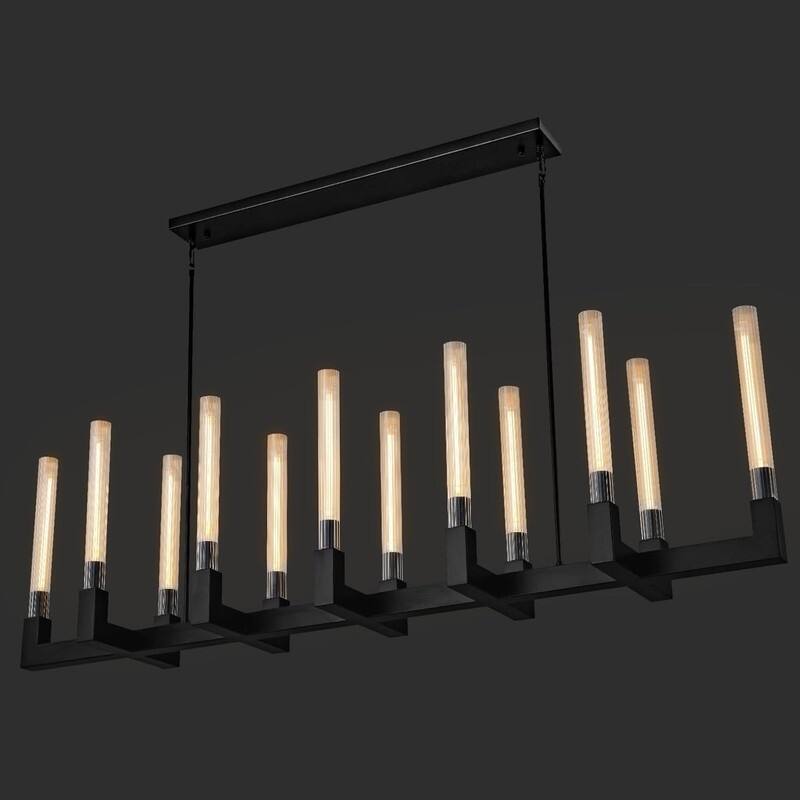 KAYLA 68-Inch 12-Light Modern Chandelier - 61in