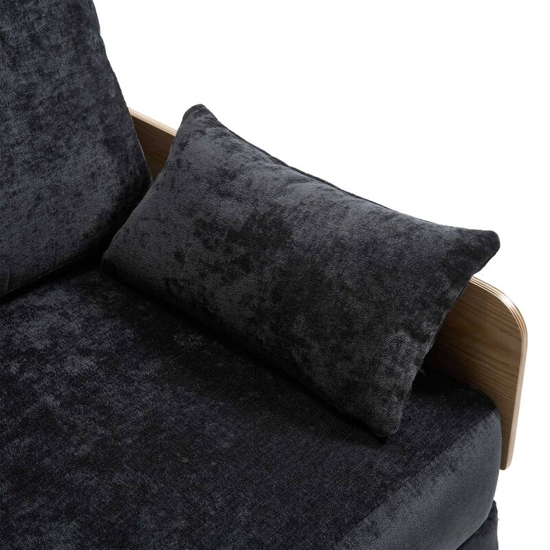 Convertible sofa bed, 3-in-1 convertible with 3 pillows