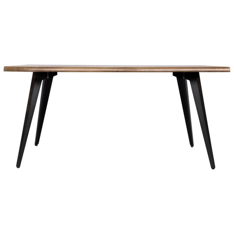 Ravenna Rectangular Dining Table with 63-Inch Wide MDF Tabletop and Powder Coated Metal Legs