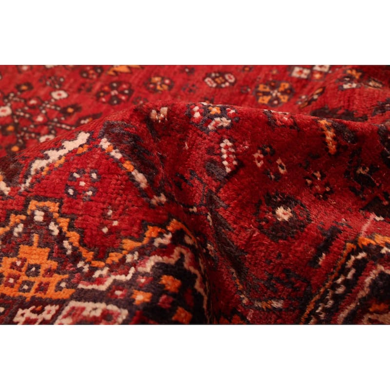 ECARPETGALLERY Hand-knotted Melis Vintage Red Wool Rug - 6'9 x 10'4