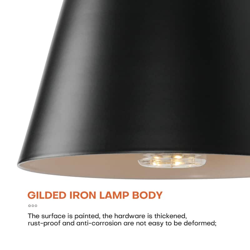 Adjustable Vintage Wall Sconces Bedside Bedroom Wall Light Fixtures - Lampshade Dia 5.1"