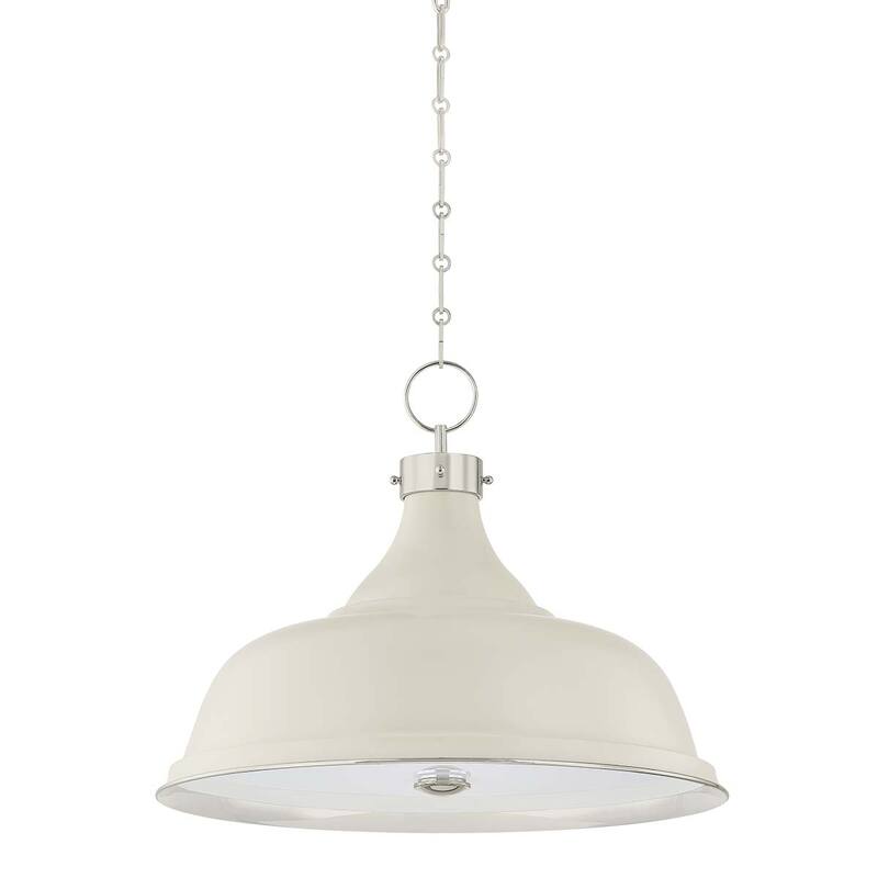 Hudson Valley Lighting MDS300L Painted No. 1 4 Light 24" Wide Pendant - Polished Nickel / Off-White