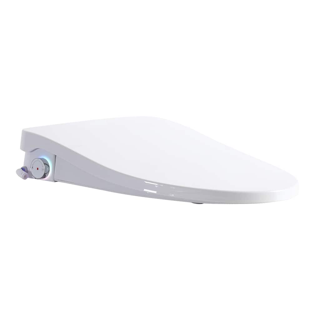 Smart Bidet Toilet Seat With Side Knob Adjustable Heated Seat With Portable Bidet,Auto Open/Close,Night Light, Only Seat