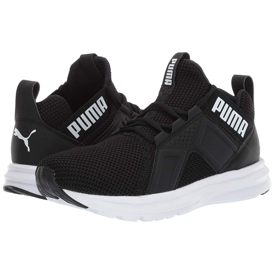 puma enzo weave black white