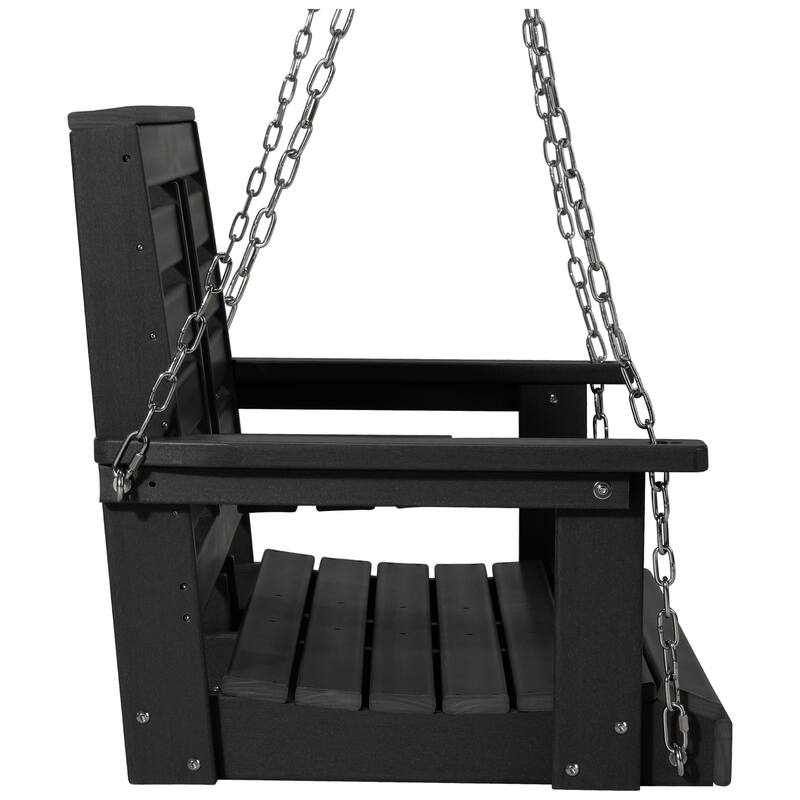 Nashville Poly 54 Inch Porch Swing with Folding Cup Holder