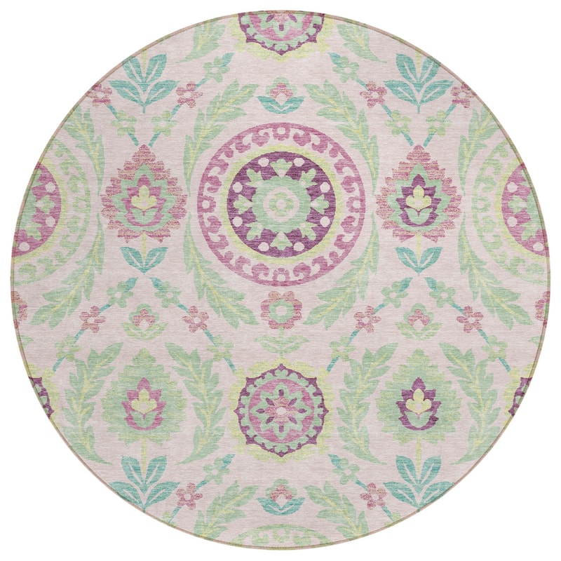 HomeRoots Floral Transitional Rectangle Outdoor Rug