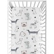 preview thumbnail 1 of 4, Sweet Jojo Designs Dog Boy Fitted Crib Sheet Neutral Grey Taupe Blue Modern Puppy Pet Watercolor Bulldog Wiener Doggy Paw Print