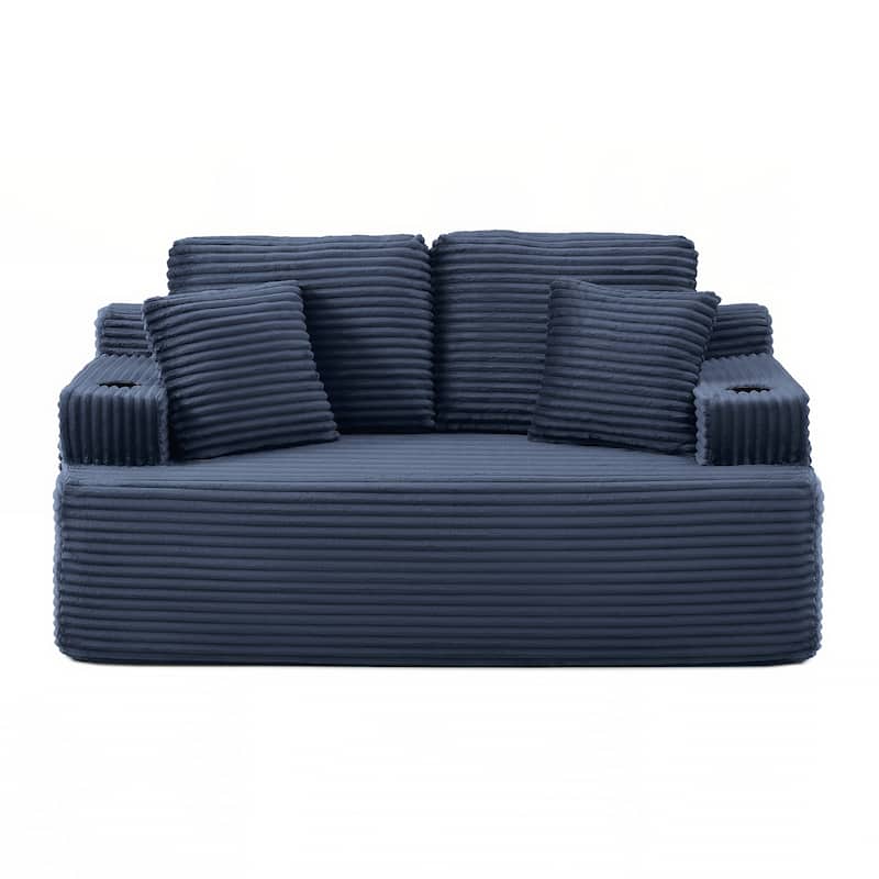 66.5''Boneless Sofa Couch with 2 Pillows Extra