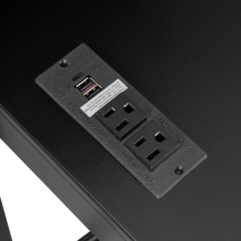 Full Size Gaming Loft Bed with Desk & Wardrobe, Wooden Storage Bed with RGB LED Lighting, Charging Station