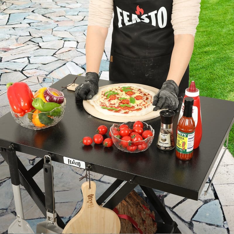Feasto 24"x 30" Foldable Pizza Oven Stand and Food Prep Table