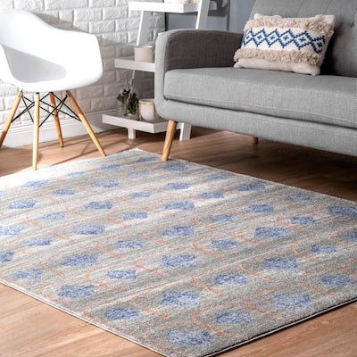 Nuloom Contemporary Modern Aztec Diamond Striped Area Rug