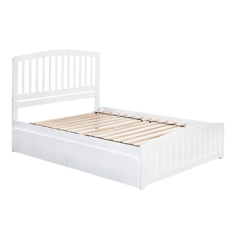 Platform Bed with Storage - Modern Design, No Box Spring Needed, Stylish Footboard