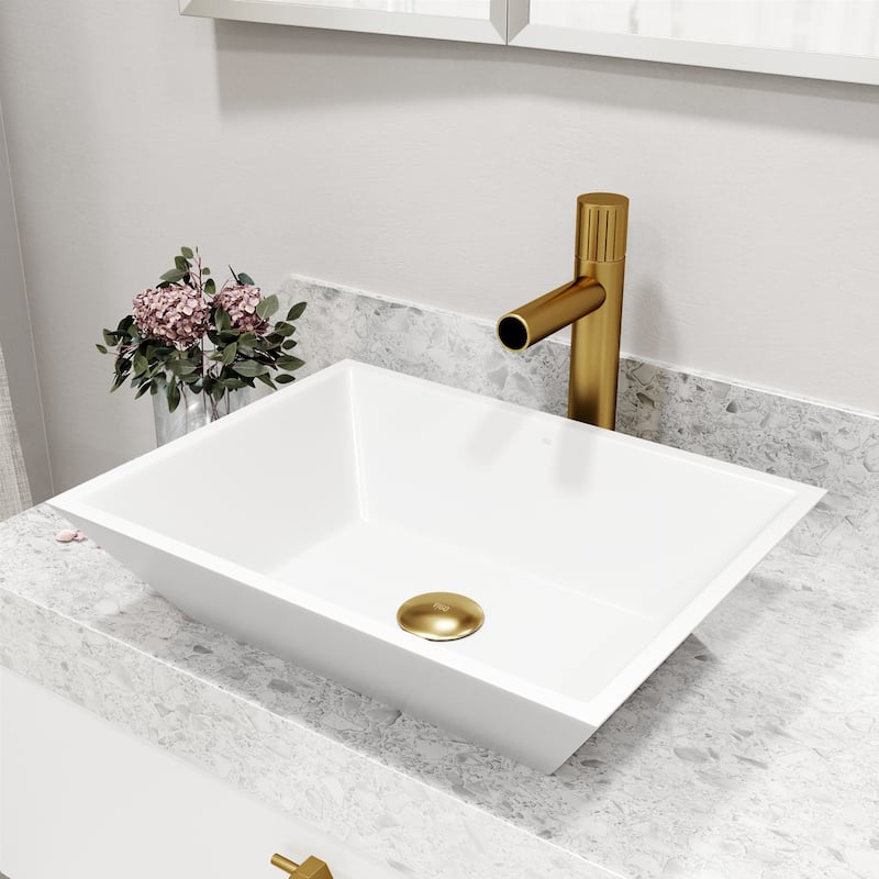 VIGO Ashford 11" H Single Handle Single Hole Vessel Bathroom Faucet