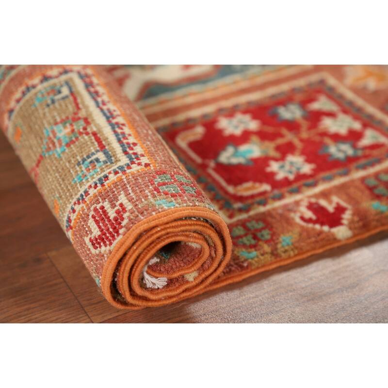 Garden Design Kazak Foyer Rug Hand-Knotted Wool Carpet - 2'0" x 3'1"