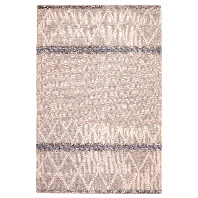 ECARPETGALLERY Braid weave Sienna Pink Wool Rug - 6'2 x 9'0 - Pink - 6'2 x 9'0