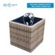 preview thumbnail 4 of 5, Koolscapes Wicker-Look Water Feature Mini Pond and Fountain, Brown, 200 GPH Self-Contained Pond Kit