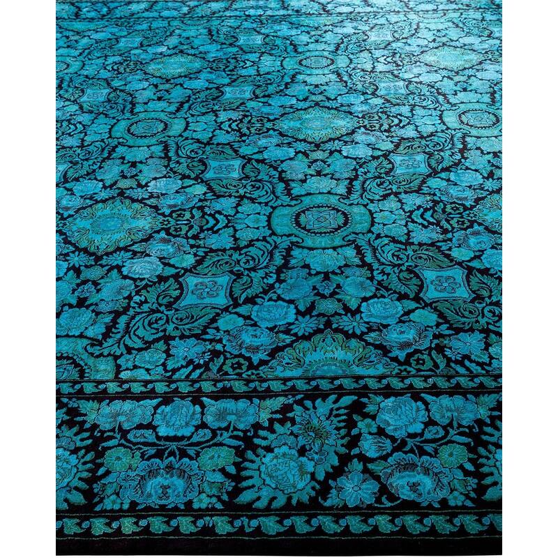 Fine Vibrance One-of-a-Kind Handmade Area Rug - Blue, 10' 4" x 13' 5" - 10' 4" x 13' 5"