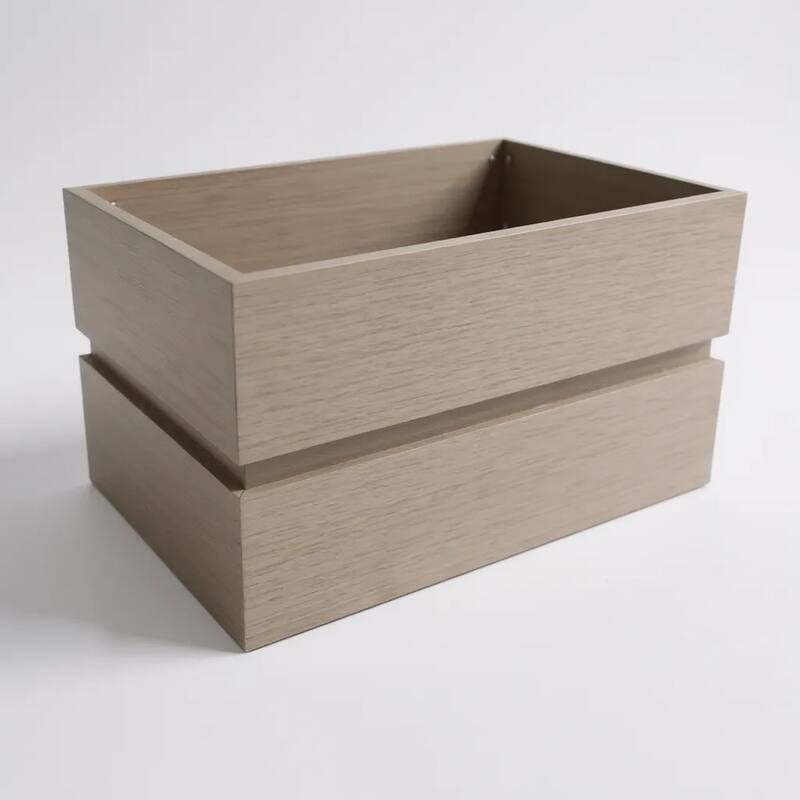 Rectanglar Terrace Planter Short - Brown Grey