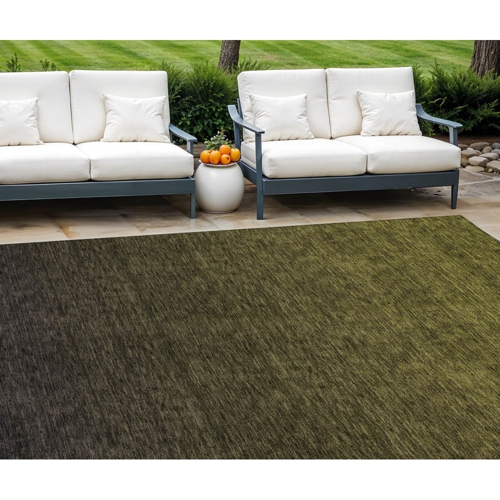 HomeRoots Abstract Transitional Rectangle Outdoor Rug
