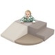 preview thumbnail 28 of 34, Soft Climb and Crawl Foam Playset, Safe Soft Foam Nugget Block Beige