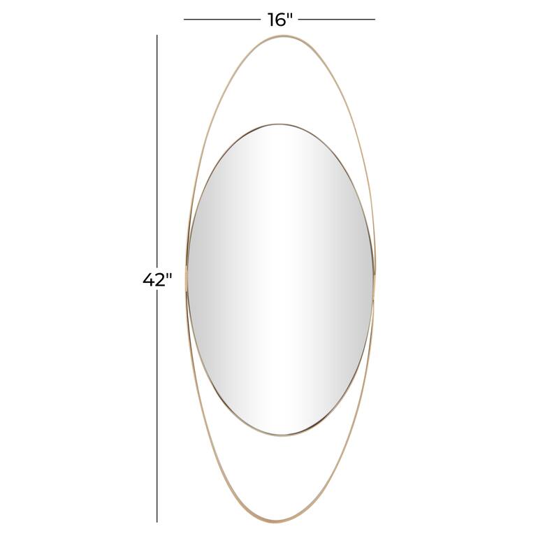 CosmoLiving by Cosmopolitan Metal Oval Wall Mirror - Black or Gold