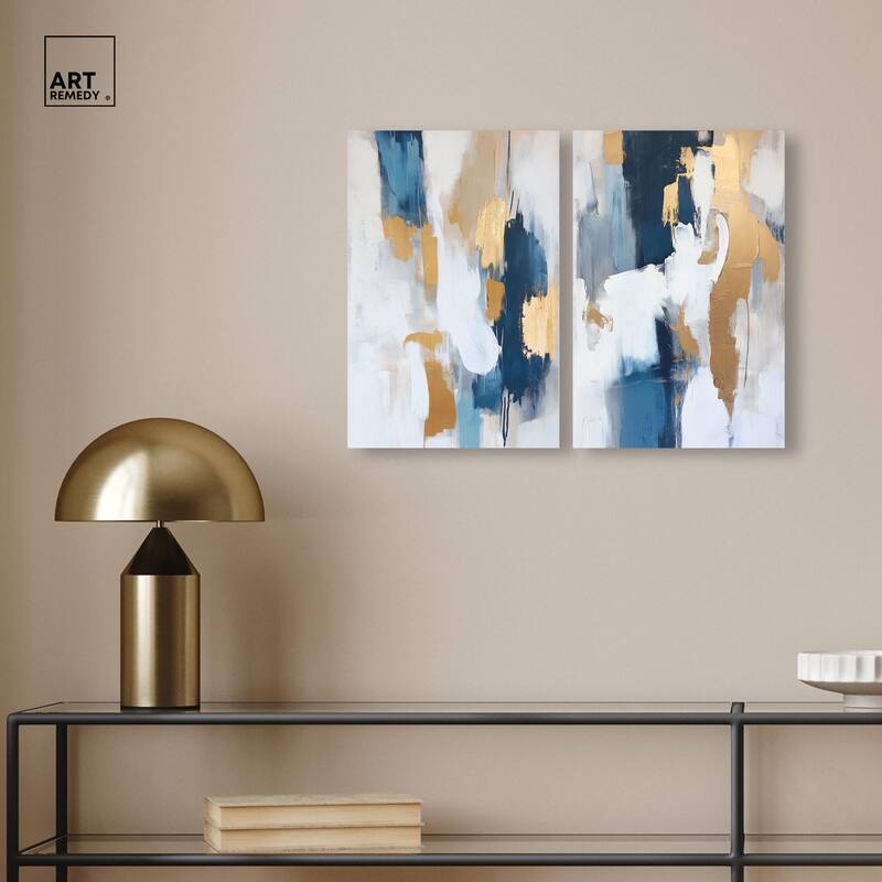 Luminous Earthson Set Canvas Set of 2 by Art Remedy, Gallery Wrapped