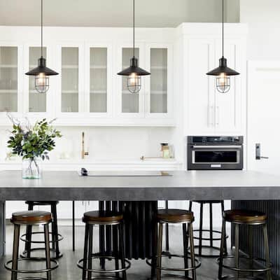 Farmhouse Industrial 1-Light Pendant Metal Cage Hallway Lights