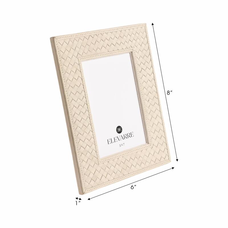 Decorative Photo Frame with Basketweave Texture for Home Decor