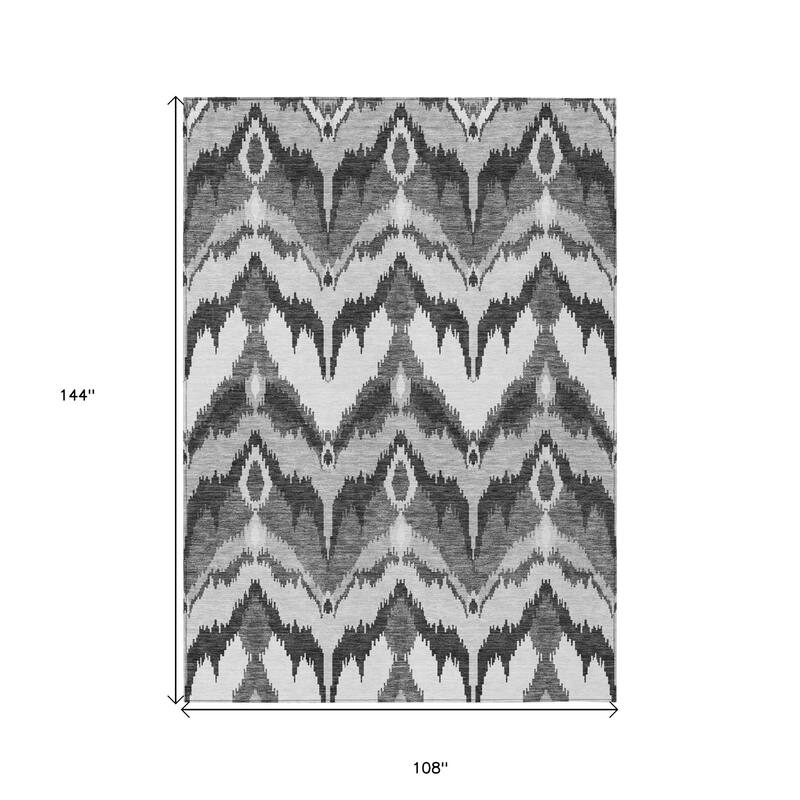 HomeRoots Ikat Transitional Rectangle Outdoor Rug