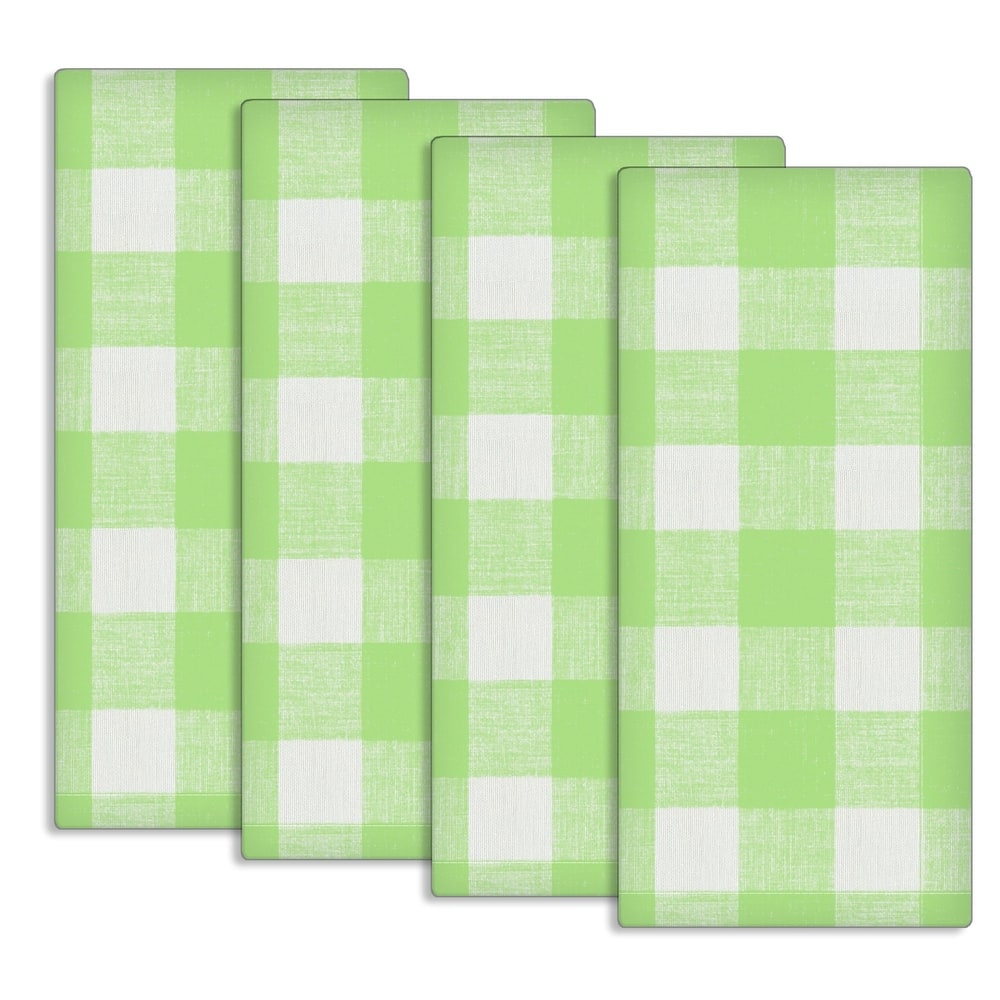 Fabstyles Country Check Cotton Kitchen Towel Set of 4 - 18x28