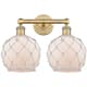 Option Brushed Brass / White Glass with White Rope