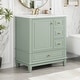 preview thumbnail 126 of 134, Christopher Knight Home 30" Stylish and Functional Bathroom Vanity with Sink Left Door Right Drawer - Light Green