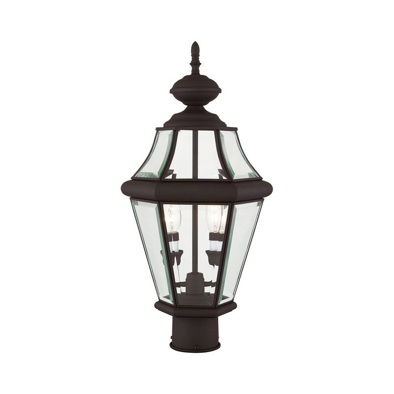 Livex Lighting Georgetown 2 Light 21" High Outdoor Single Head Post