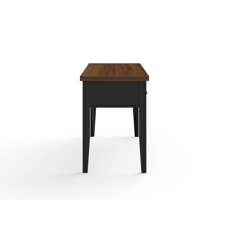 Bridgevine Home Modern Farmhouse 53 inch Writing Desk, No Assembly Required, Two-Tone Finish