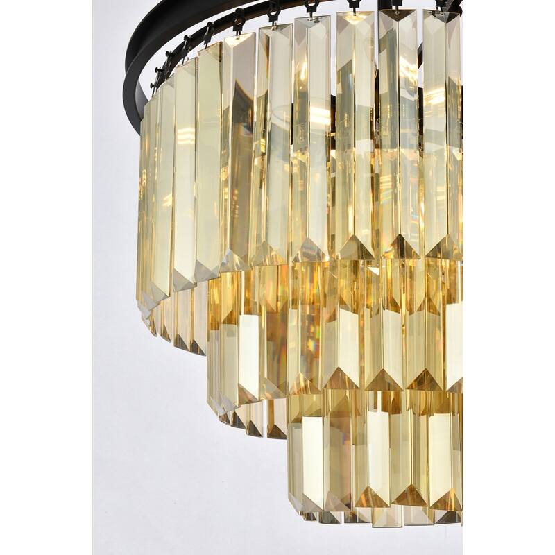 Royce Edge 9-Light Matte Black Chandelier