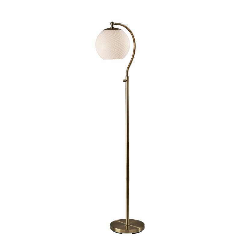 Swirl Floor Lamp - Antique Brass - Antique Brass