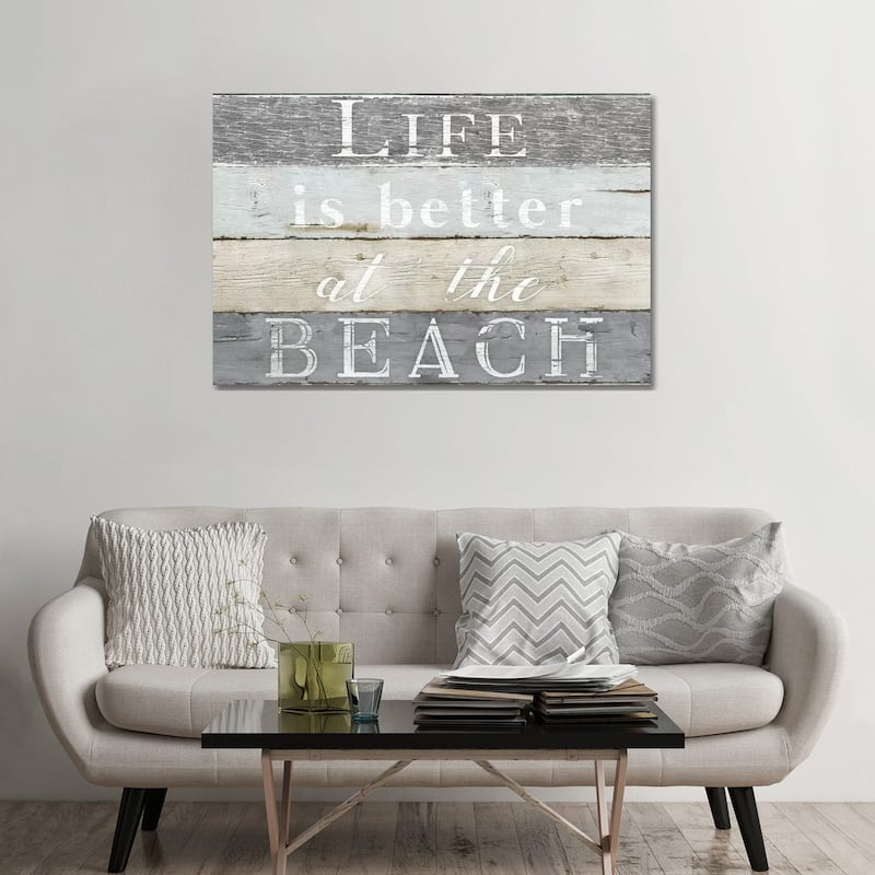 iCanvas "Life Better Beach" by Kelly Donovan Canvas Print - 32x48x1.5