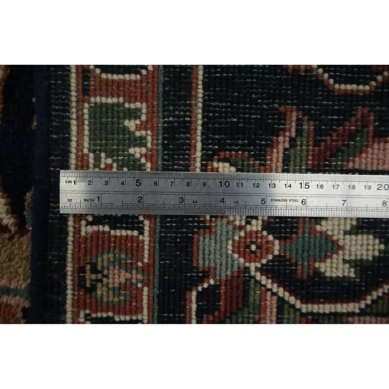 Hand Knotted Oriental 100% Wool Carpet Transitional All-Over Oranges & Rust Oushak Area Rug - 9' 10'' X 7' 11''