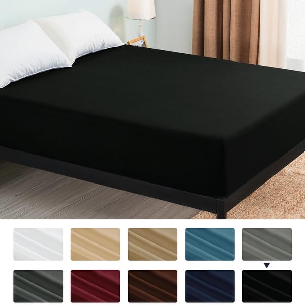 Subrtex Premium Microfiber 15-inch Deep Pocket Fitted Sheet - On Sale - Bed  Bath & Beyond - 32572983