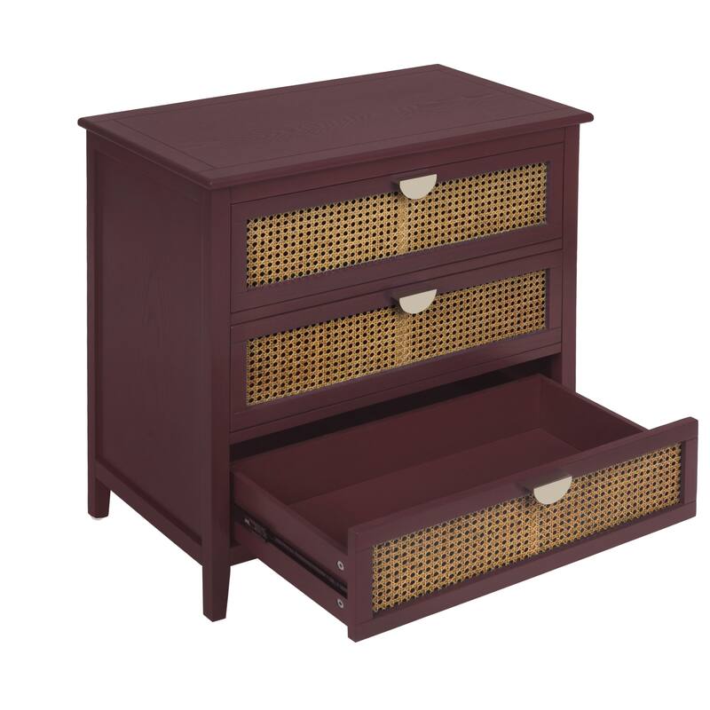 31'' Freestanding 3 Drawer Cabinet and Accent Storage Cabinet for living Room, Bedroom