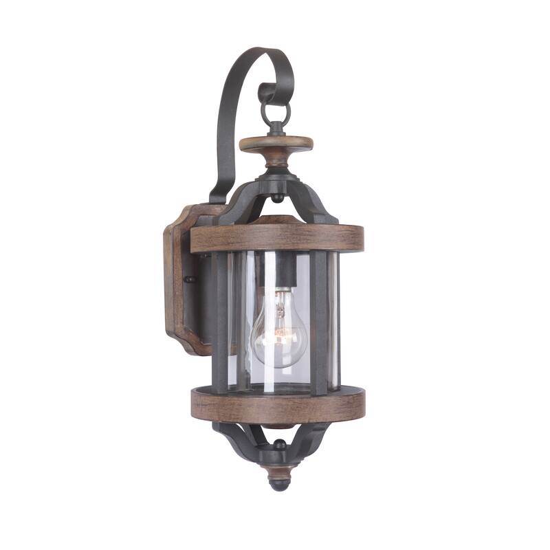 Craftmade Ashwood Wall Mount - Textured Black/Whiskey Barrel