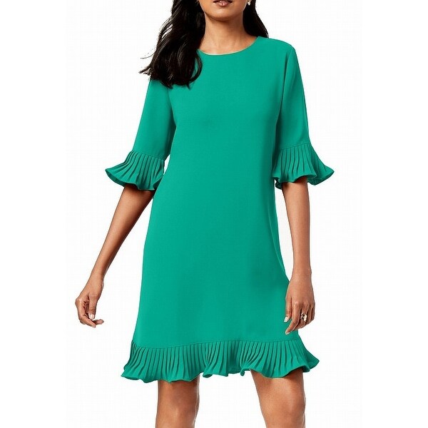solid green dress