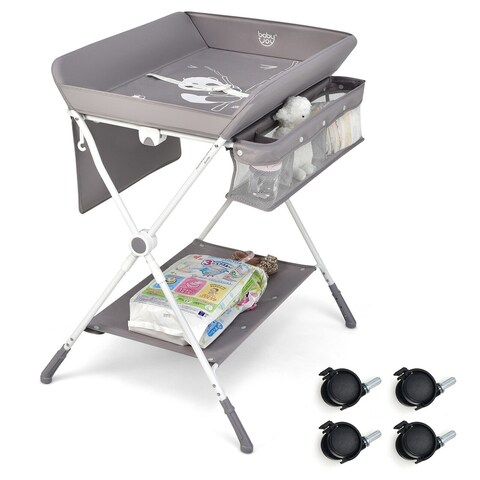 Gymax Baby Changing Table Folding Infant Diaper Station Nursery w/ Storage - See Details