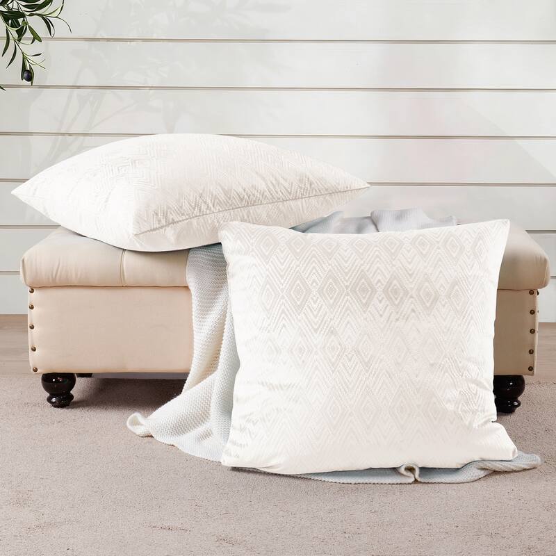 Tonopah Ikat Velvet Throw Pillow Cover Set, NO INSERT