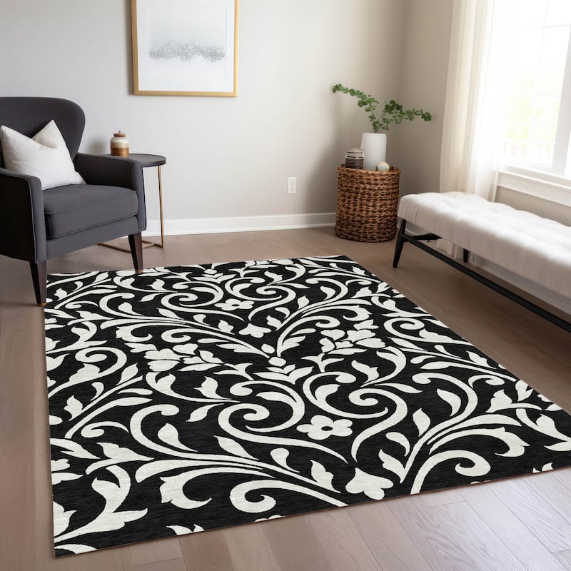 Machine Washable Indoor/ Outdoor Chantille Traditional Rug