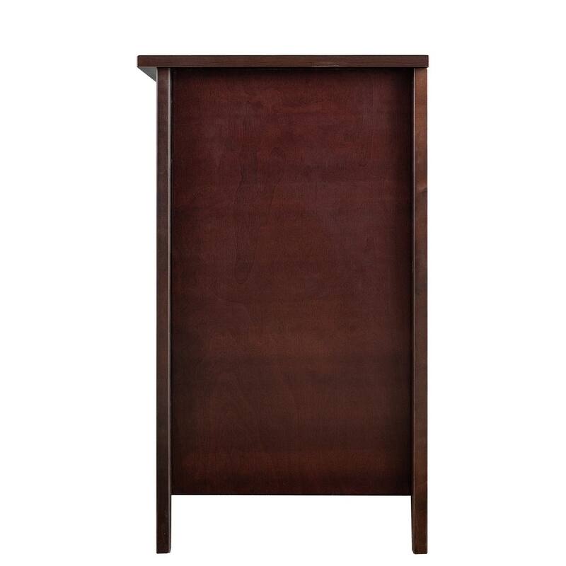 Modern Solid Wood Drawer Dresser with Retro Round Handles