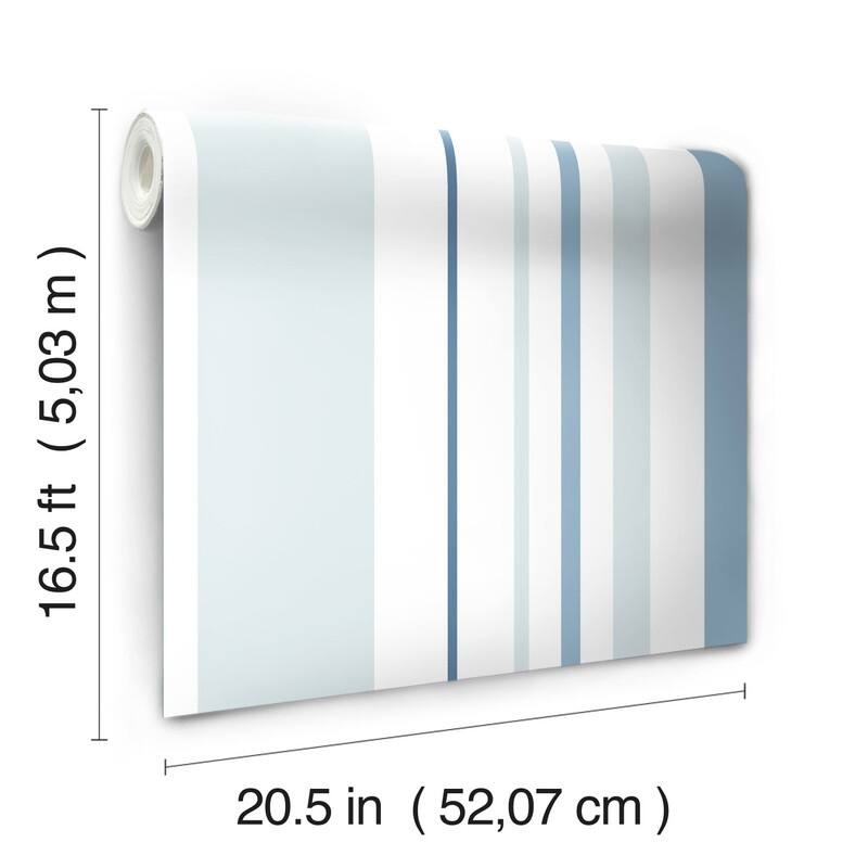RoomMates Blue Stripes Peel and Stick Wallpaper Bed Bath & Beyond 38887524