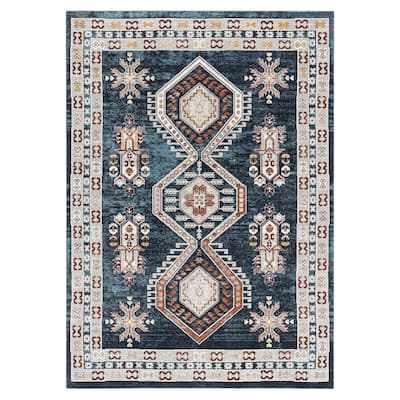 Everwash Treasure Saul Southwest Geometric Machine Washable Area Rug