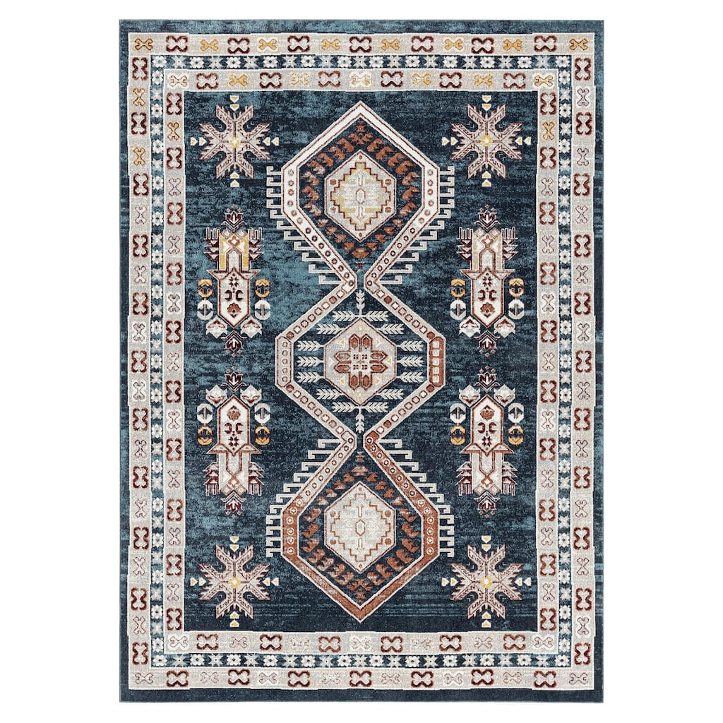 Everwash Treasure Saul Southwest Geometric Machine Washable Area Rug