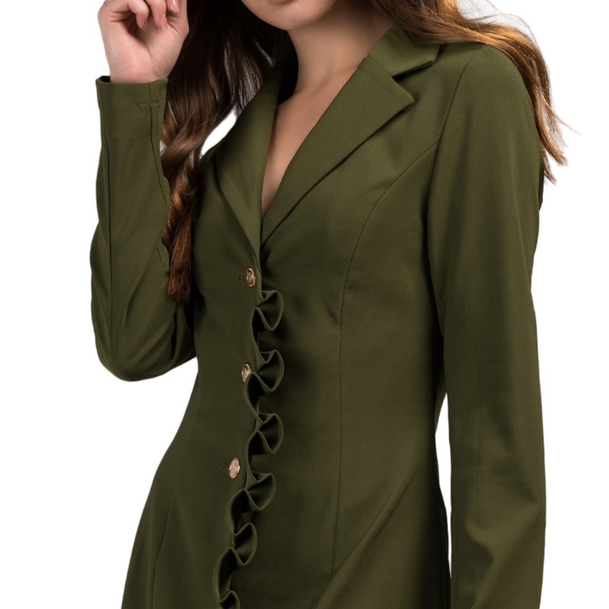 armida button blazer dress